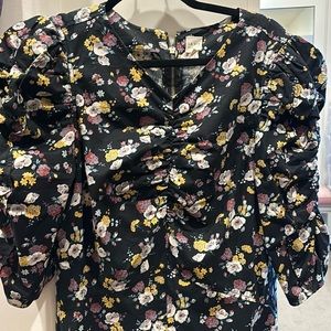 La Vie by Rebecca Taylor size large black floral dress